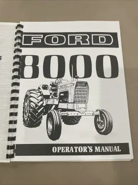 8000 FORD Tractor Operators Manual Owners Book Jensales #2