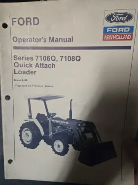 7106Q FORD Loader Operators Manual
