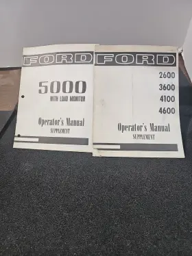 5000 FORD Tractor Operators Supplement Manuals