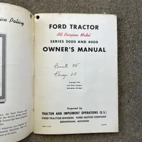 4000 FORD Tractor Operators Manuals #3