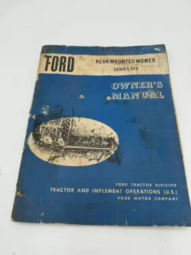 754472627400 FORD Mower Operators Owners Manual Service Bar