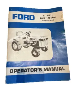 9607482 FORD Yt Yard Tractor Manual Operator