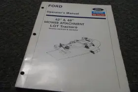 9809206 FORD Mower Lgt Tractor Operator Manual Xz