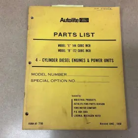 AF-7790 FORD Diesel Engine Power Manual Catalog Book