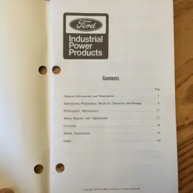 EFD-8750A-IET FORD Engine Power Unit Operator Manual #2