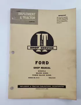 FO-12 FORD Diesel Power Tractor Service Manual