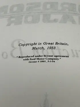 61438 FORDSON MAJOR Ford Tractor Instruction Book #3