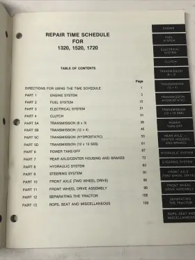 40152030 FORD NEW HOLLAND Tractor Repair Schedule #2