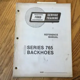 SE3712-2 FORD Backhoe Service Training Manual Book Repair