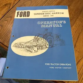 SE6222-G FORD Flexo Hitch Tandem Disc Harrow Operators Manual