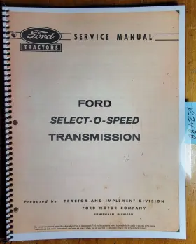 SE6978 FORD Tractor Select Transmission Service Manual