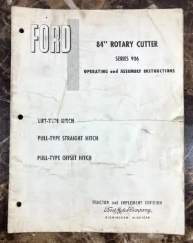 SE8456 FORD Rotary Cutter Operator Manual