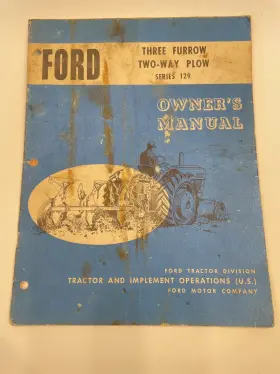 SE8759 FORD Furrow Plow Owners Manual