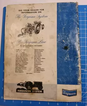 TO-20 FORD Ferguson Tractor Owners Operators Manual Operation #3