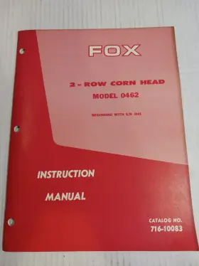 716-10083 FOX Corn Head Instruction Manual