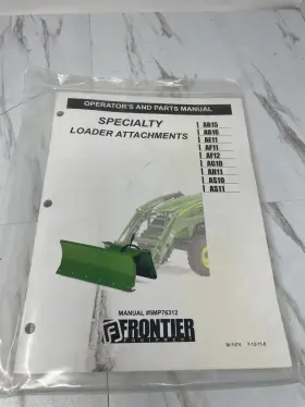 5MP76312 FRONTIER Pallet Fork Bale Spear Operators Manual