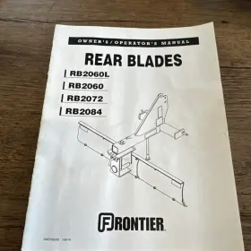 5WS105002 FRONTIER Deere Rear Blade Operator Manual