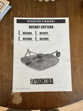 RC2048-60-72-84 FRONTIER Deere Rotary Cutters Operators