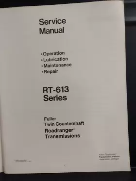 RT-613 FULLER Eaton Transmission Service Manual #2