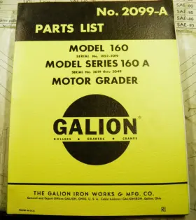 160B GALION Motor Grader Book