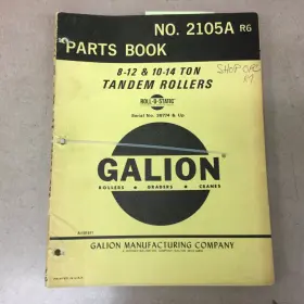 2105A GALION Roll Tandem Roller Manual Catalog Book