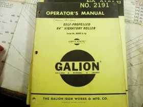 2191 GALION Propelled Vibratory Roller Operators Manual