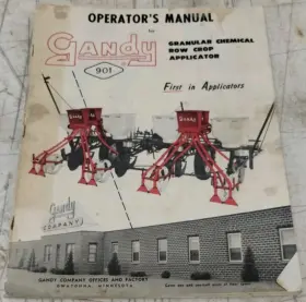 901-OM8PN GANDY Granular Chemical Row Crop Applicator Manual