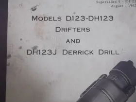 DH123J GARDNER DENVER Drifter Derrick Drill Manual Book #2