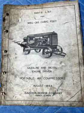 WBG-315 GARDNER DENVER Gas Diesel Driver Air Compressor