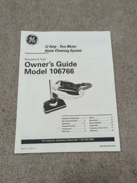 106766 GE Motor Cleaning Owners English Spanish Amp