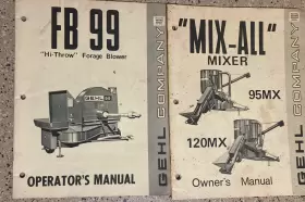 120MX GEHL Mixer Operators Manual Mix Forage Blower