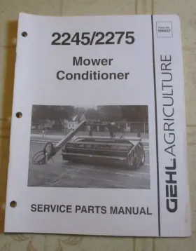 2275 GEHL Mower Conditioner Catalog Manual