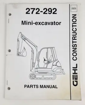 272-292 GEHL Construction Mini Excavator Manual