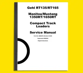 50950470 GEHL Mustang Track Loader Service Manual