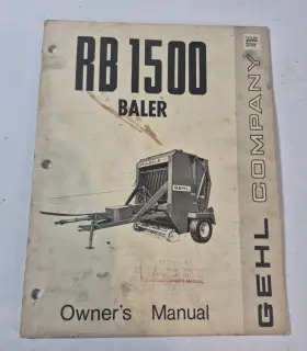903410 GEHL Rb Round Baler Owners Manual