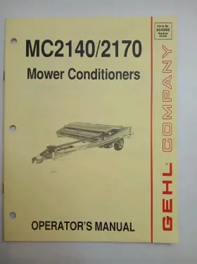 904985 GEHL Mower Conditioners Operators Manual