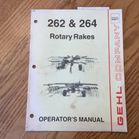 906371 GEHL Rotary Hay Rakes Manual Operation Book Operator