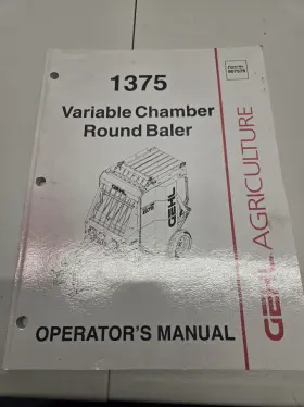 907578 GEHL Chamber Round Baler Operator Manual