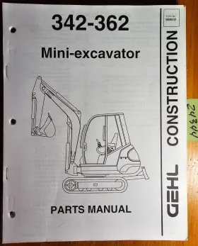 908541 GEHL Mini Excavator Manual