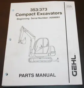 918039 GEHL Excavator Manual Reve