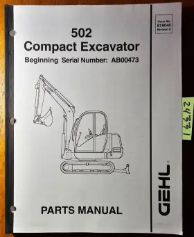 918040 GEHL Excavator Manual