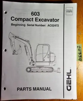 918072 GEHL Excavator Manual