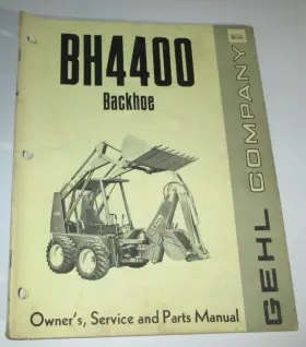 BH-4400 GEHL Backhoe Operators Owners Service Manual