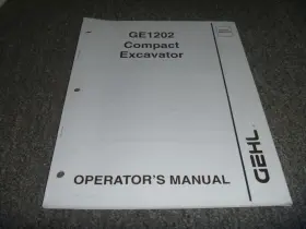 GE1202 GEHL Excavator Operator Manual User Xz