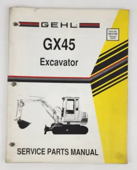 GX45 GEHL Excavator Service Manual