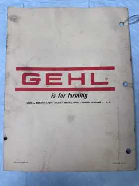 HA900 GEHL Hay Owners Manual #2