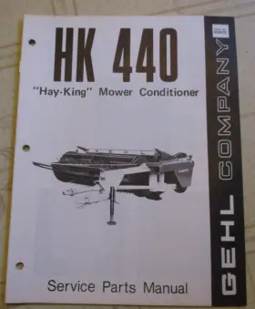 HK108 GEHL Hk Mower Conditioner Catalog Manual