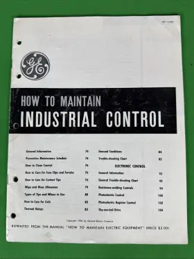 GET-1195A GENERAL ELECTRIC Maintain Control Manual