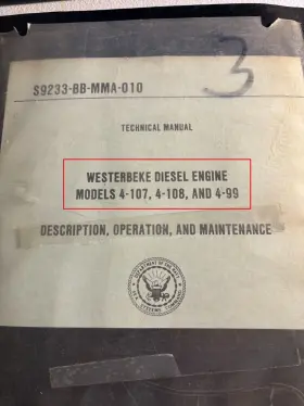 4-107 GENERAL MOTORS Westerbeke Diesel Operation Book