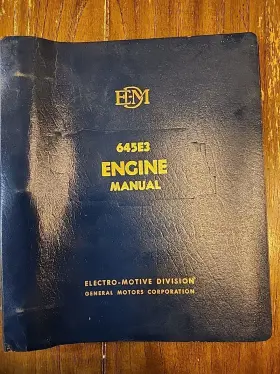 645E3 GENERAL MOTORS Engine Manual Electro Motive Turbo Gm